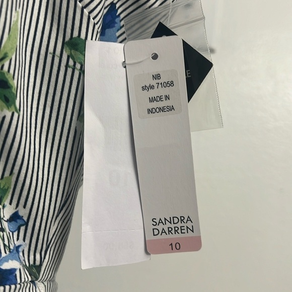NWT Sandra Darren Floral Cotton Midi, Size 10. - Picture 6 of 9